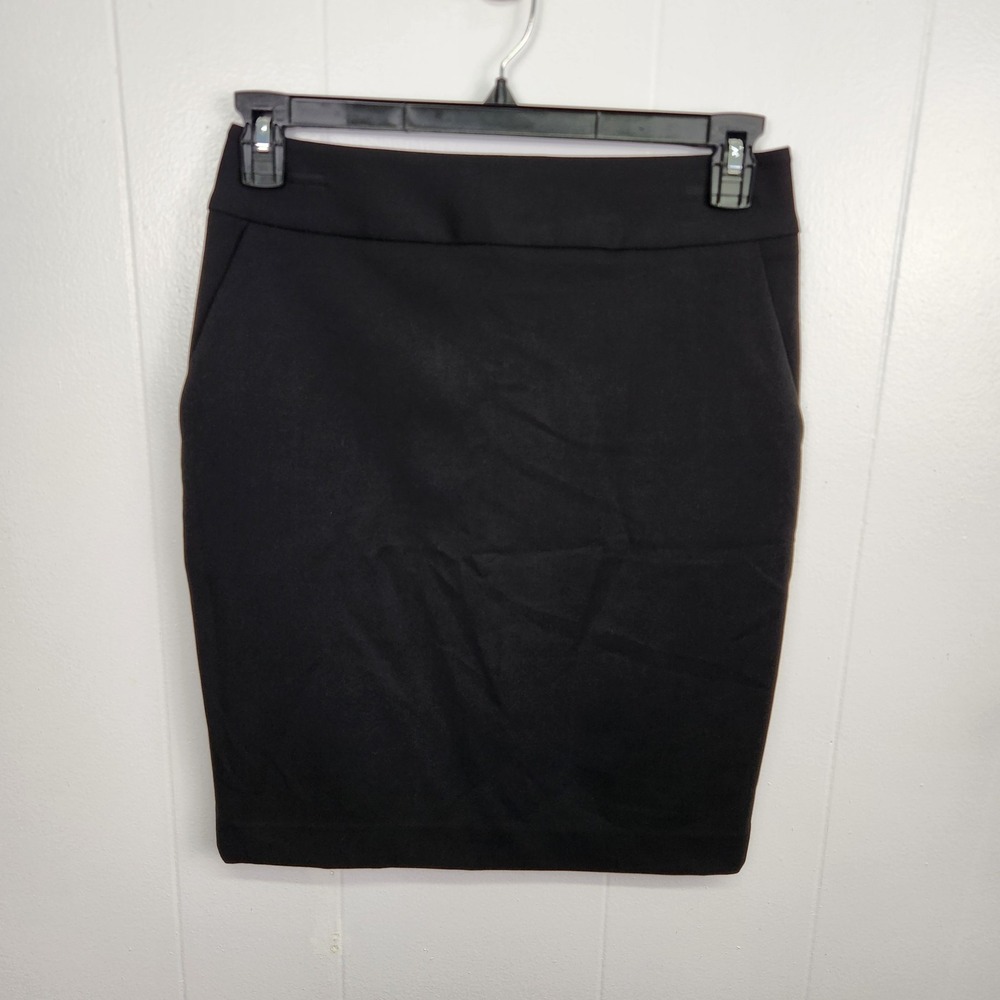 Express Skirt Womens 8 Black Modern High Waist Pencil Career Stretch Work Office